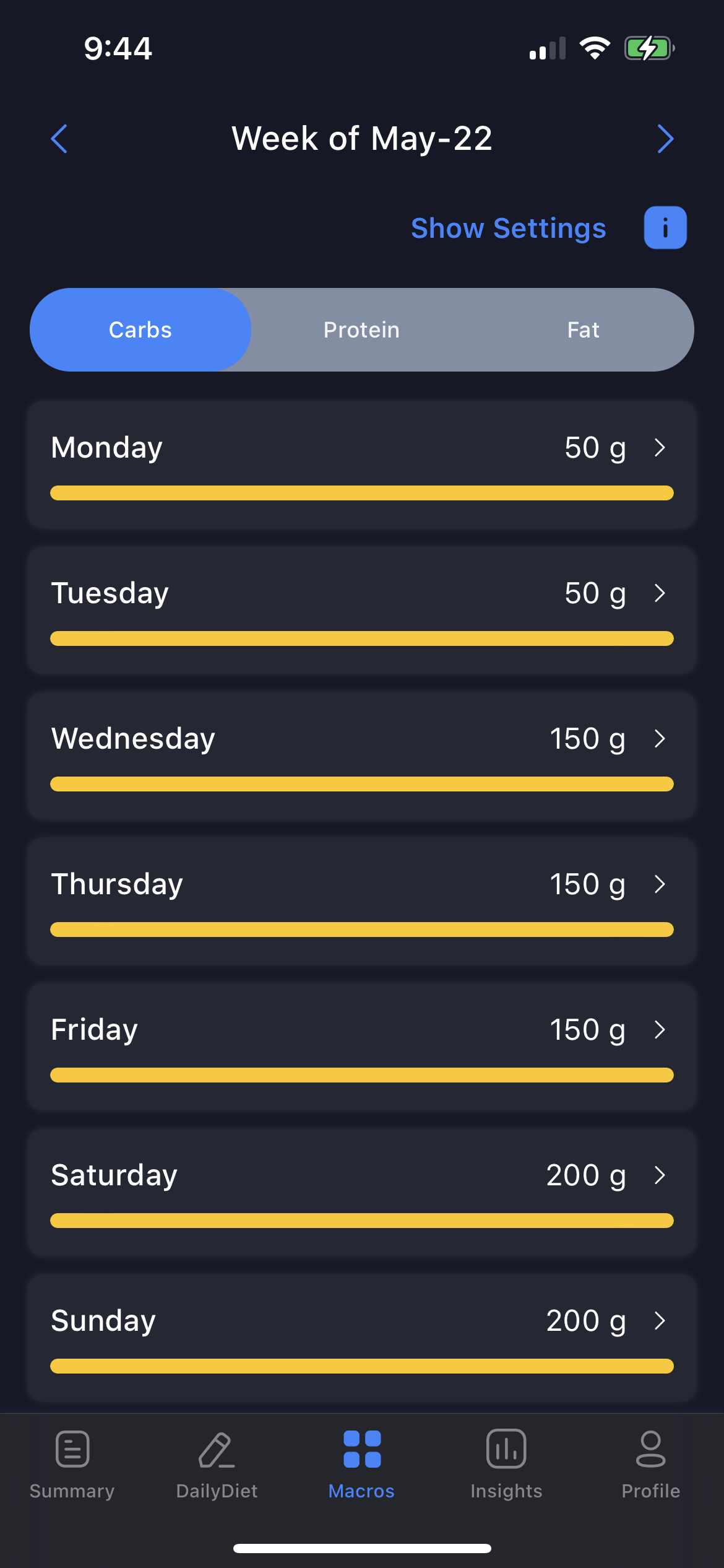 Macros Screenshot