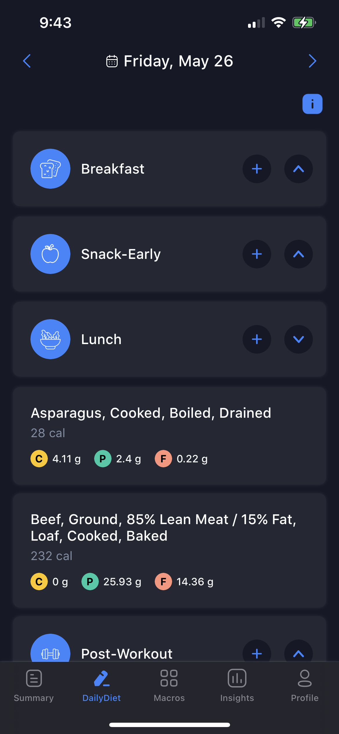 Daily Diet Screenshot